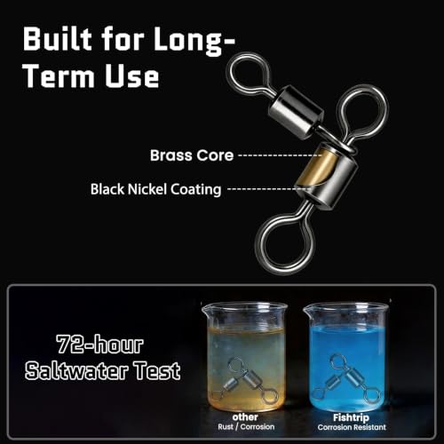 3-Way Fishing Swivels Tackle - 50Pcs - 7LB Strength