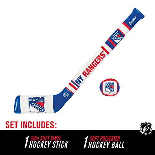 New York Rangers Mini Soft Hockey Stick Set - Kids' Foam Stick & Ball