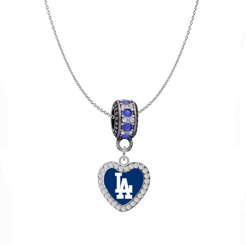 Los Angeles Dodgers Heart Charm for Bracelets & Necklaces