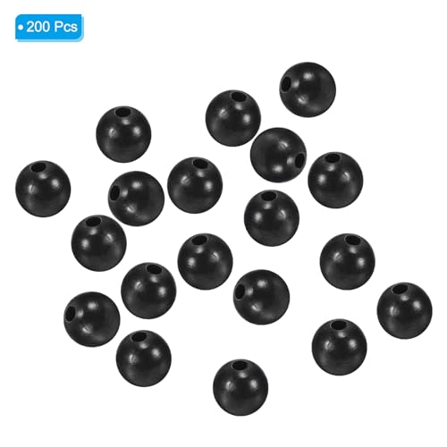 Fishing Beads - Black Soft Plastic Round 6mm Bait Eggs with Box
