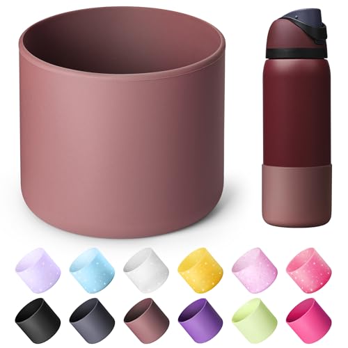 Silicone Water Bottle Boot for Owala 32 oz - Reddish Brown