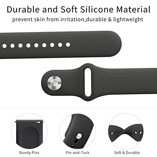 Silicone Sport Watch Band for Versa 2, Versa Lite & SE - Black
