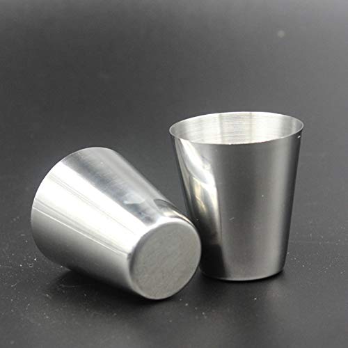 30ml Stainless Steel Shot Cups - 4 Pack with Black Case