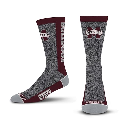 NCAA Marble MVP Crew Socks - Mississippi State Bulldogs - Large