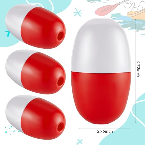 Lewtemi Crab Trap Floats, Anchor Buoy Red White - Pack of 4
