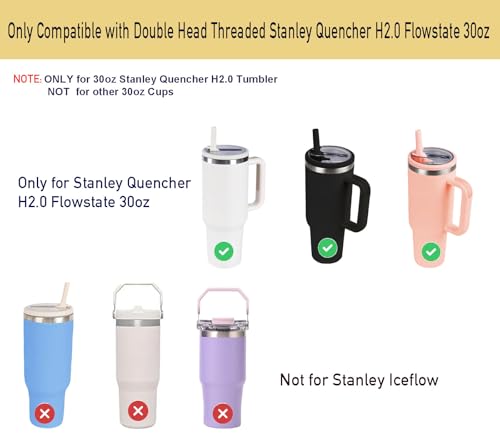 30 oz Replacement Tumbler Flip Straw Lid - 2 Pack, White