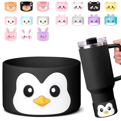 Silicone Boot for Stanley Cup 40 oz Tumbler - Penguin Black