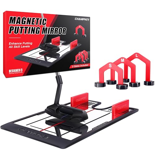 Champkey Magnetic Putting Mirror with Gates - Indoor/Outdoor Alignment Training