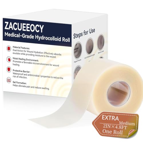 Medical Grade Hydrocolloid Bandage Roll - 2in x 59in for Wound Care