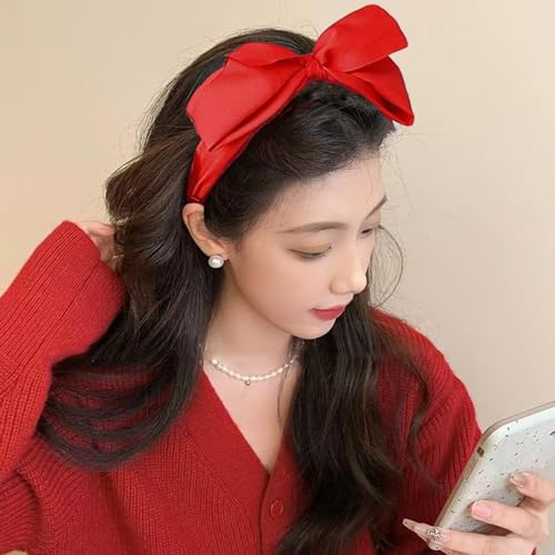 Red Bow Headband for Women - Cute Big Bow Hair Accessories