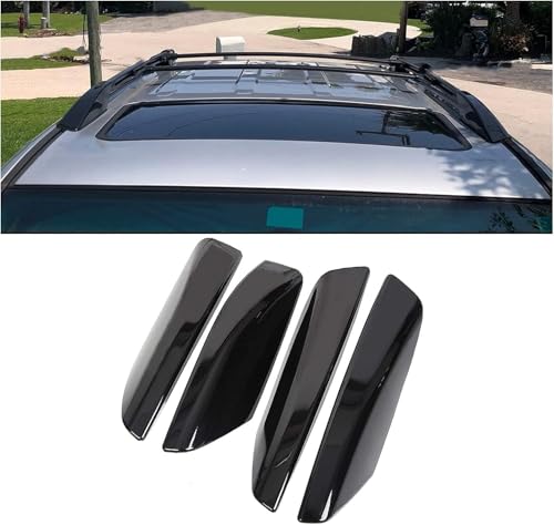 Roof Rack Rail End Cover Caps for 2003-2009 Toyota 4Runner - Black, 4 Pcs