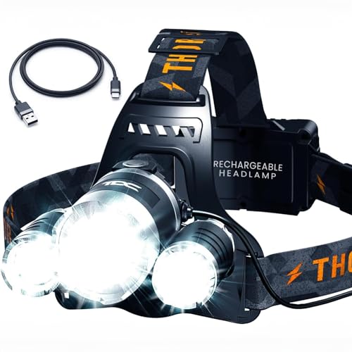 Rechargeable LED Headlamp - Super Bright 1080 Lumen - Space Grey