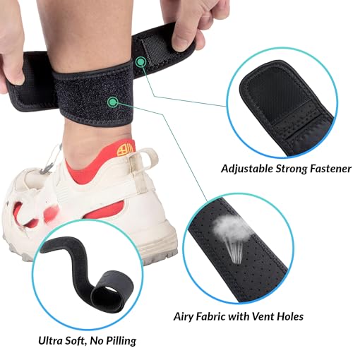 Dreyoo Magnetic Achilles Tendon Brace 2 Pack, Adjustable 5-12"