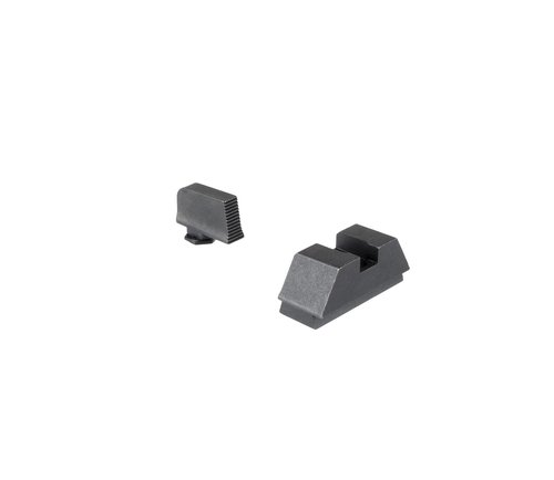 AMERIGLO Optic Compatible Sight Set for Glock - 4L Tall Black Serrated .280" Front, Flat Black .355" Rear