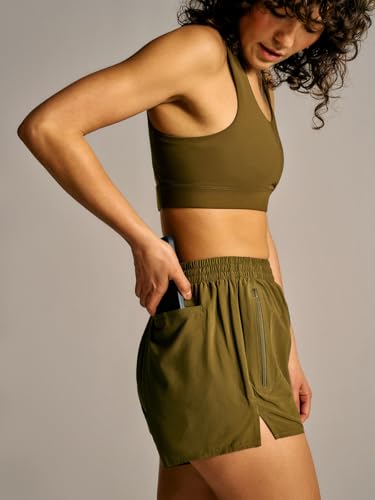 Outdoor Voices Womens Zephyr 3" Short - Small Dark Olive Athletic Shorts