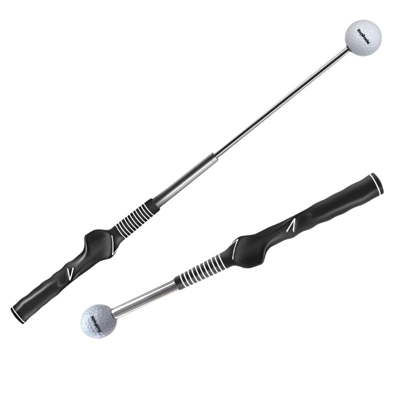 ROYMADE Golf Swing Trainer Telescopic Swing Aid Warm Up for Tempo Grip Strength Right Hand Golf Training Suit for Indoor Outdoor Practice Chipping Hitting Golf Accessories