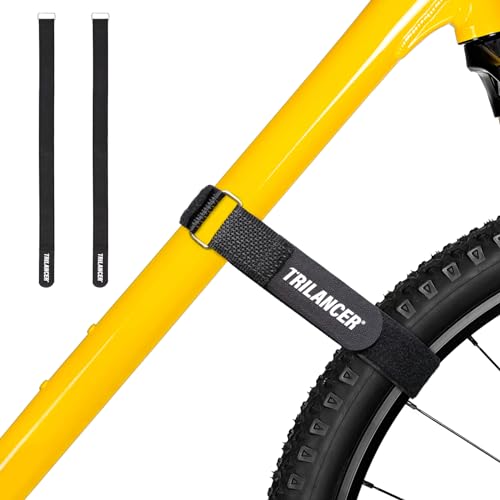 Bike Wheel Stabilizer Straps - 26'' x 1.5'' (2-Pack, Black)
