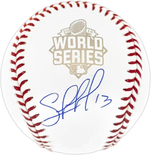 2015 World Series Logo Baseball - Autographed by Salvador Perez
