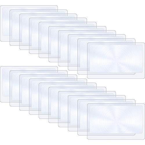 3X Pocket Magnifier Fresnel Lens - 20 Pcs Credit Card Size