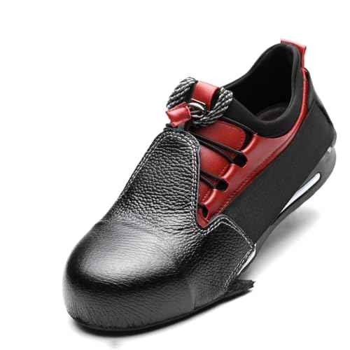 Guard Steel Toe Covers: Heavy Duty Leather Overshoes for Work Boots with Adjustable Strap (Size 5-12 US)
