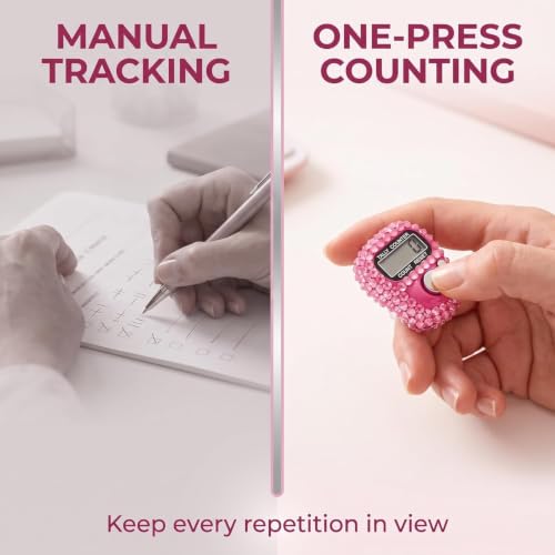 Pink Electronic Tally Counter - 2 Pack with LCD Display