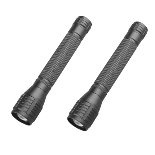 High Lumens Zoomable LED Flashlight, 3 Modes, AA Battery Powered ? Powerful for Camping, Outdoor, and Emergency Use,2-Pack