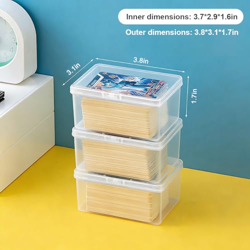 High Capacity Card Cases for UNO & Playing Cards - Clear (2Pcs)