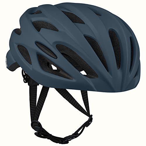 Silas Road Bike Helmet - Adjustable 54-61cm with LED Light - Matte Graphite