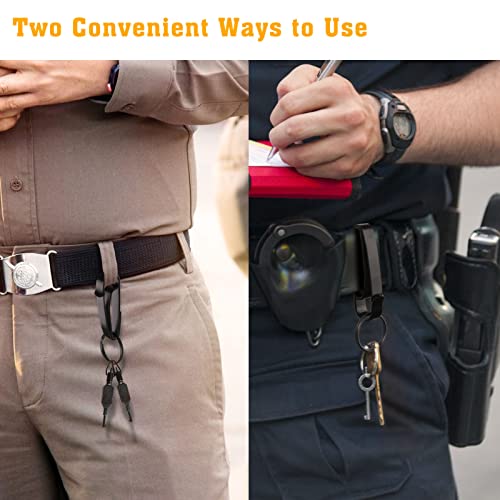 Tactical Key Ring Holder for Duty Belts - Quick Release Design