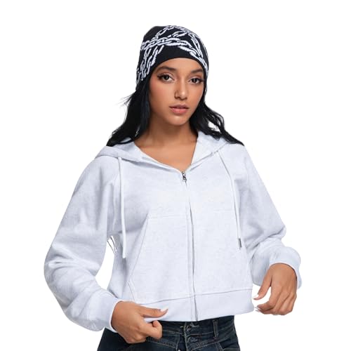 Y2K Graphic Chain Knit Beanie - Warm Winter Skull Cap for Adults