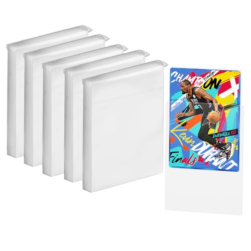 Clear Trading Card Sleeves - 100 Pack Soft Plastic Card Protectors
