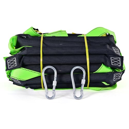 Fire Escape Ladders, 20FT Emergency Rope Ladder with 2 Hooks for 2-3 Story Homes, Portable Multi-use Quick Deployment Rope Ladders for Balcony Tree Window