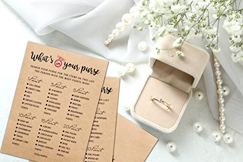 What's In Your Purse Bridal Shower Game Set - 30 Game Cards