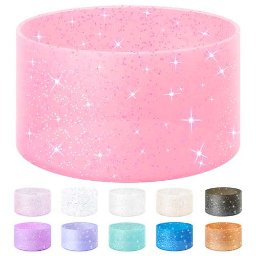 Glitter Silicone Boot for Stanley Tumbler 30oz & 40oz - Translucent Pink