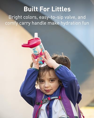 Eddy+ Kids Water Bottle - 14oz Leak-Resistant with Bite Valve Straw