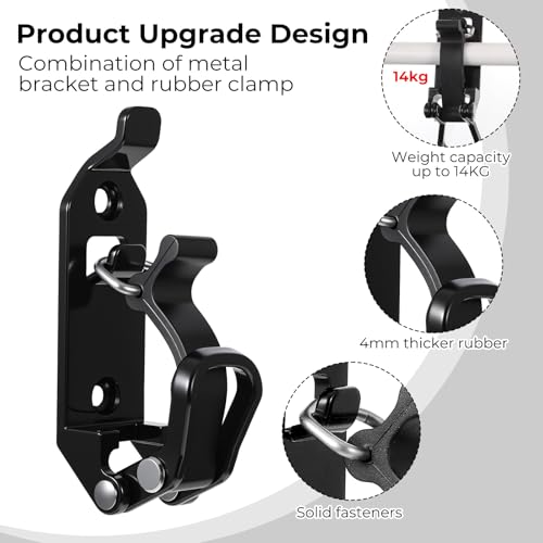 cobee 6Pcs Heavy Duty Shovel Holder for Truck, Shovel Mount for Roof Rack Metal Rubber Clamp Mounting Brackets Shovel Holder Clamp Wall Mount Kit Quick Release Axe Holder Mount Kit Car Accessories