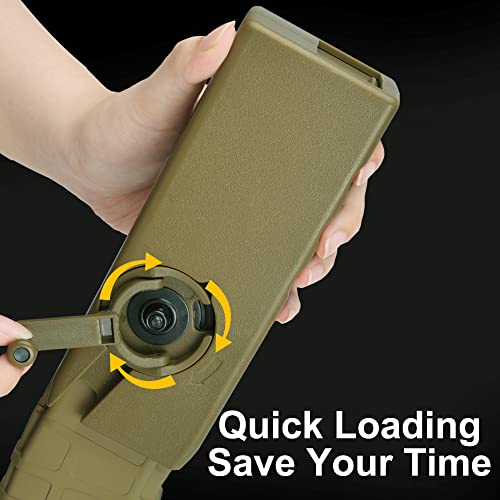 Airsoft Tactical Speed Loader for M4 Magazines - 1000 Rounds (Tan)