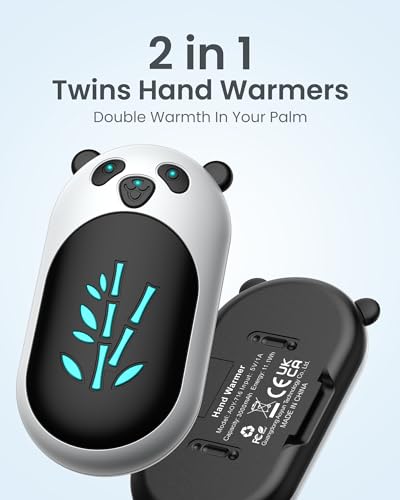 AaoLin Rechargeable Hand Warmers 2 Pack - Long 20Hrs Portable Electric Hand Heaters for Outdoor Camping and Hunting