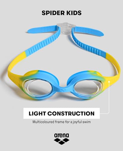 ARENA Unisex Kids Swim Goggles Recycled Pink/Gray, Anti-Fog, No Leak, Easy Strap