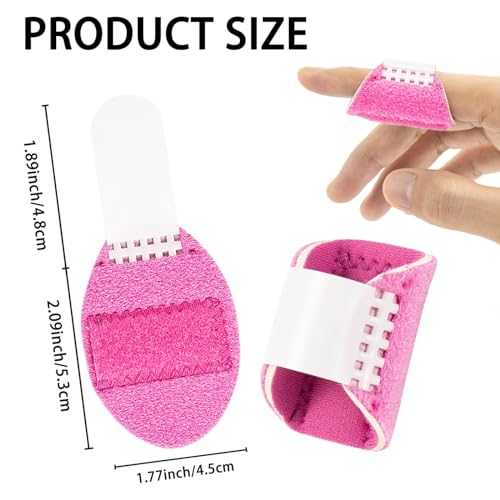 Finger Splints for Trigger Finger - 6 Pcs Set (Pink, Grey, Blue, Black, Rose Red)