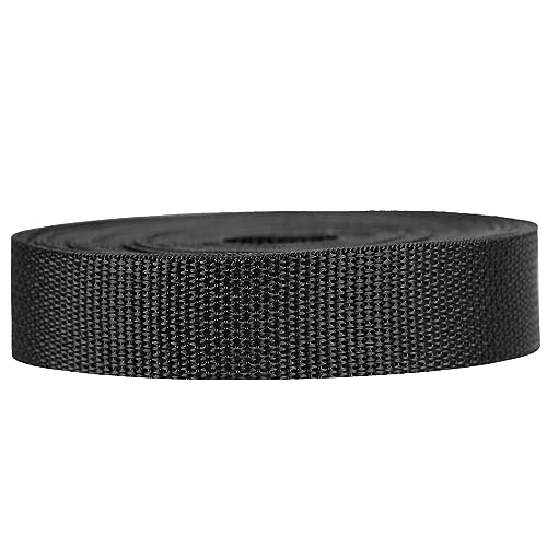 1 Inch Waterproof Polypropylene Webbing for Outdoor DIY Crafts & Pet Collars - 10, 25, 50 Yards