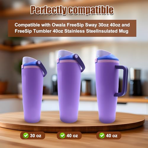 2pcs Silicone Water Bottle Stopper Replacement for 30oz 40oz Tumblers - Gray