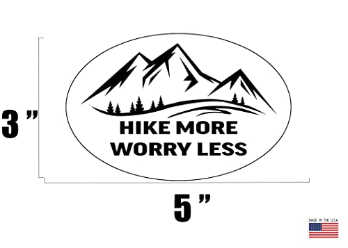 Hike More Worry Less Sticker Decal - Perfect for Cars & Trucks