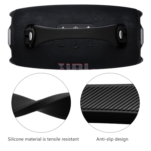 YaoshanTuda Silicone Detachable Hand Strap for JBL Xtreme 5/4/3/2 Speaker - Black