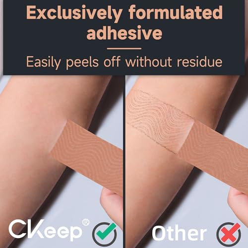 Premium Kinesiology Tape Roll - Elastic Athletic Support Tape, 2" x 16ft, Beige