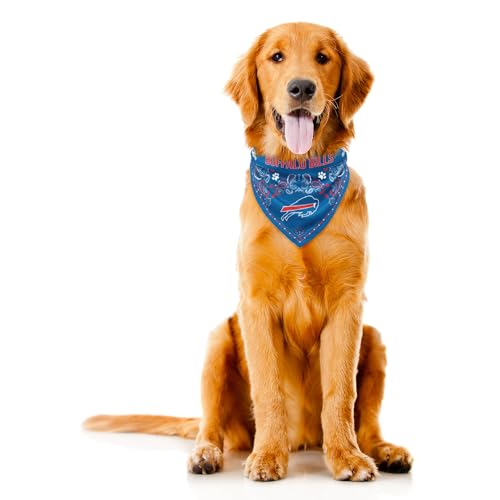 NFL Reversible Pet Bandana - Soft Cotton Blend, 2 Designs, XS to XL