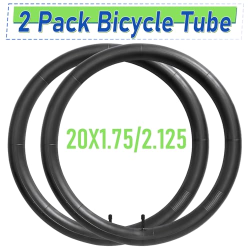 20 Inch Bicycle Inner Tubes - 2 Pack, 1.75-2.125 Width