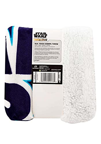 Silk Touch Sherpa Throw Blanket - The Mandalorian Snack is The Way, 40" x 50"
