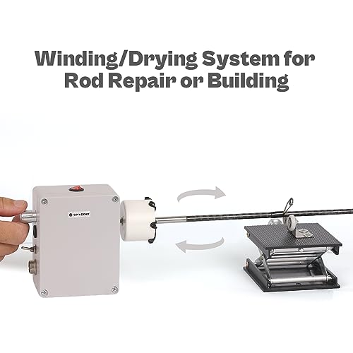 Fishing Rod Repair Kit with Large Pedal/Motor - Rod Building & Wrapping Machine