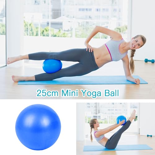 Pilates Training Set for Women - Magic Ring, Booty Bands, Yoga Ball 25cm, Figure 8 Resistance Band - Pink